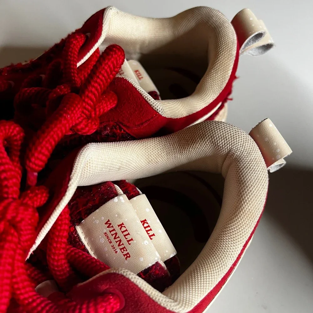Killwinner Smile Life Series Red Cream Chunky Platform Sneakers Mens‎ 11